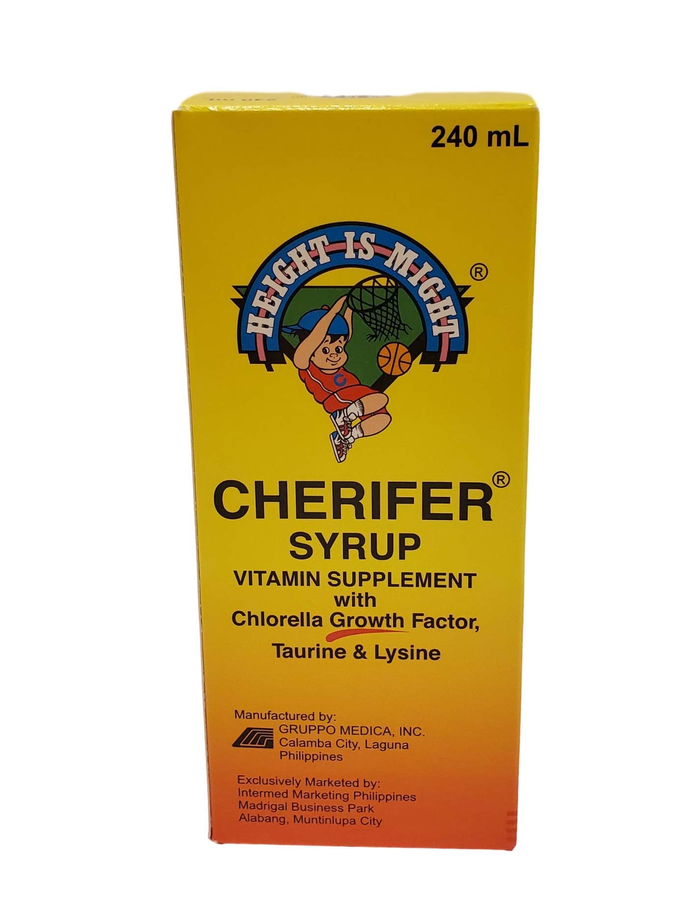 Cherifer Syrup 240ml bottle – label close-up
