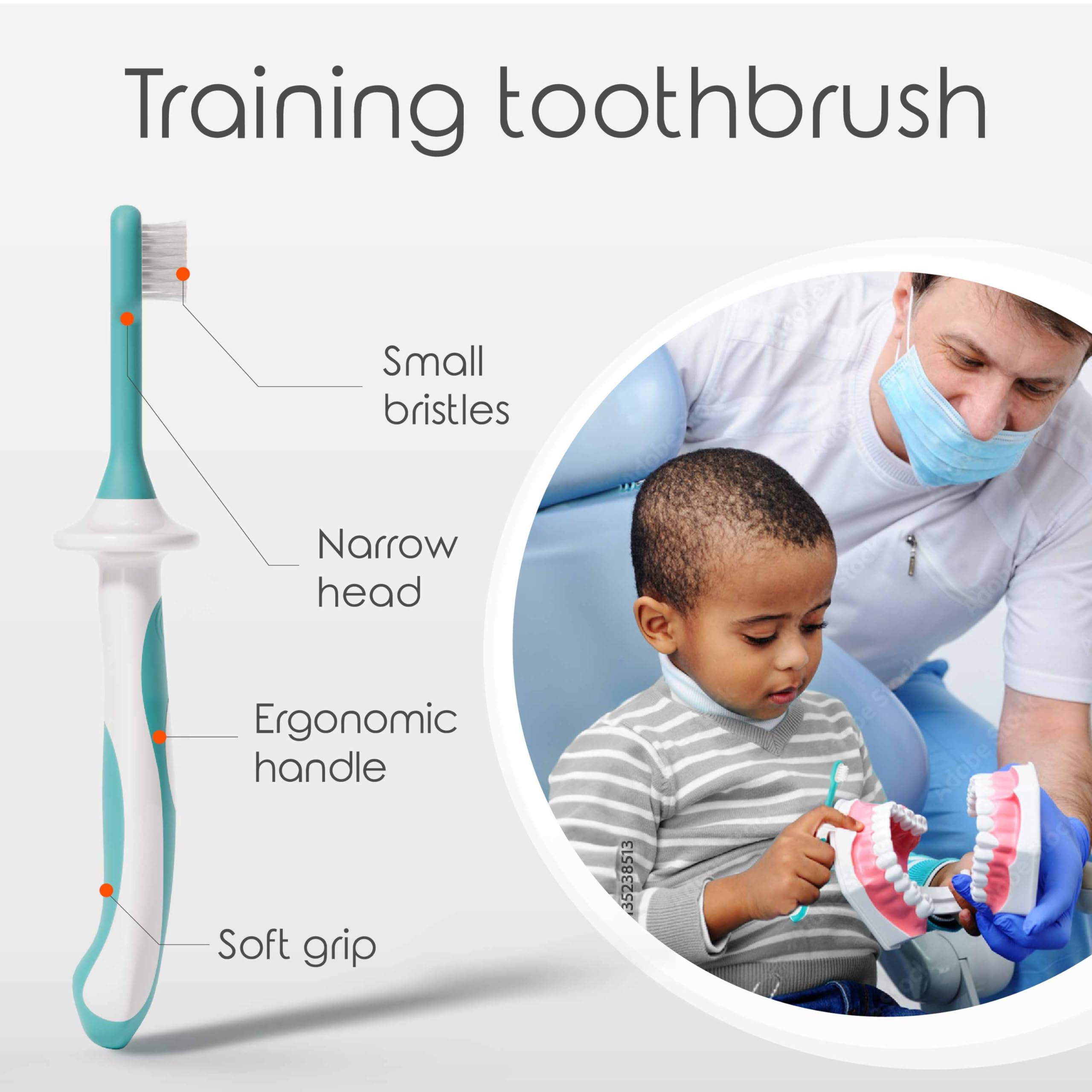Pastel green Cherish Baby Care toddler toothbrush