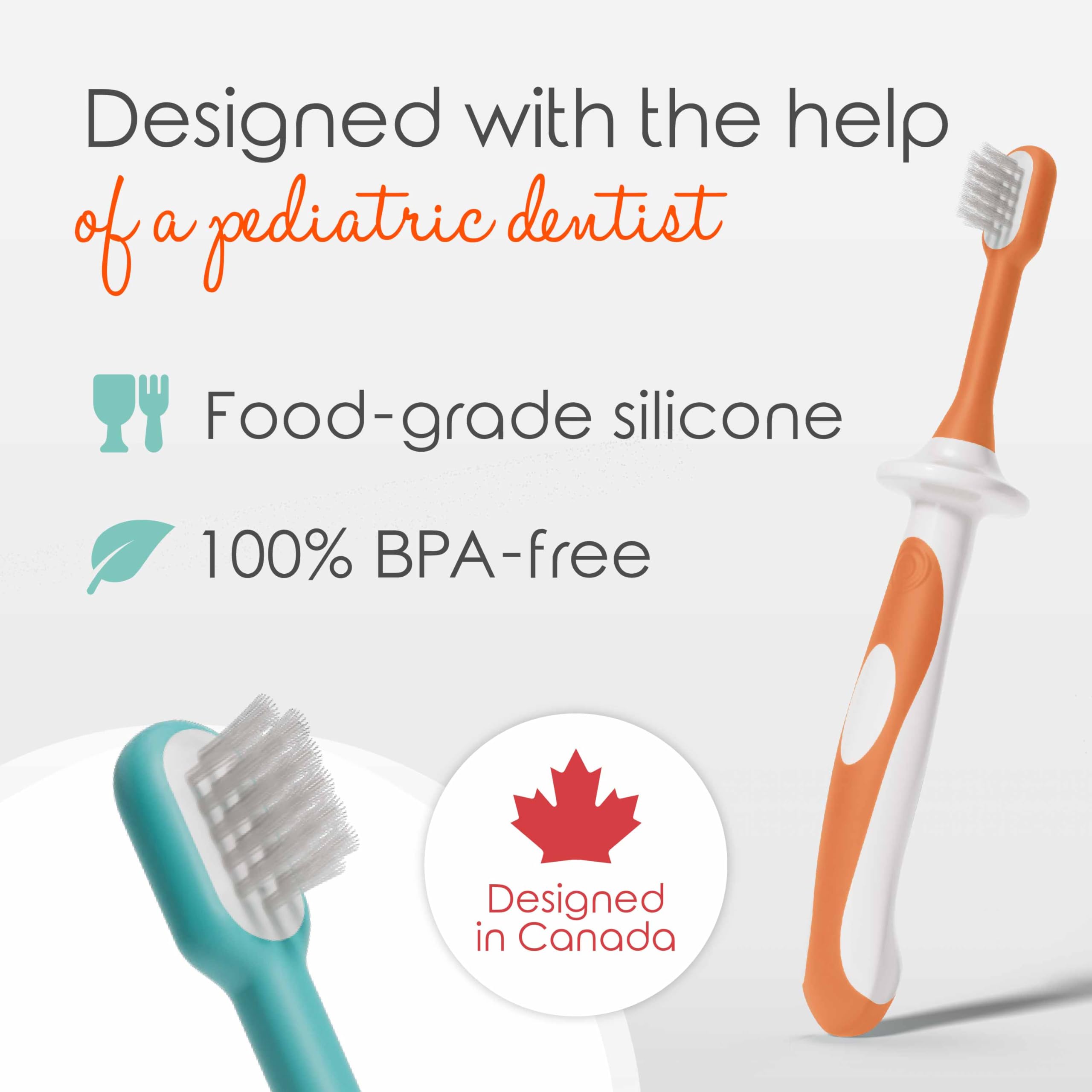 Pastel pink Cherish Baby Care toddler toothbrush