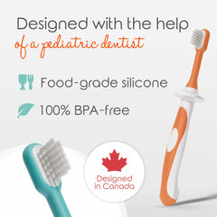 Pastel pink Cherish Baby Care toddler toothbrush