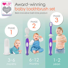 Finger brush for babies in purple