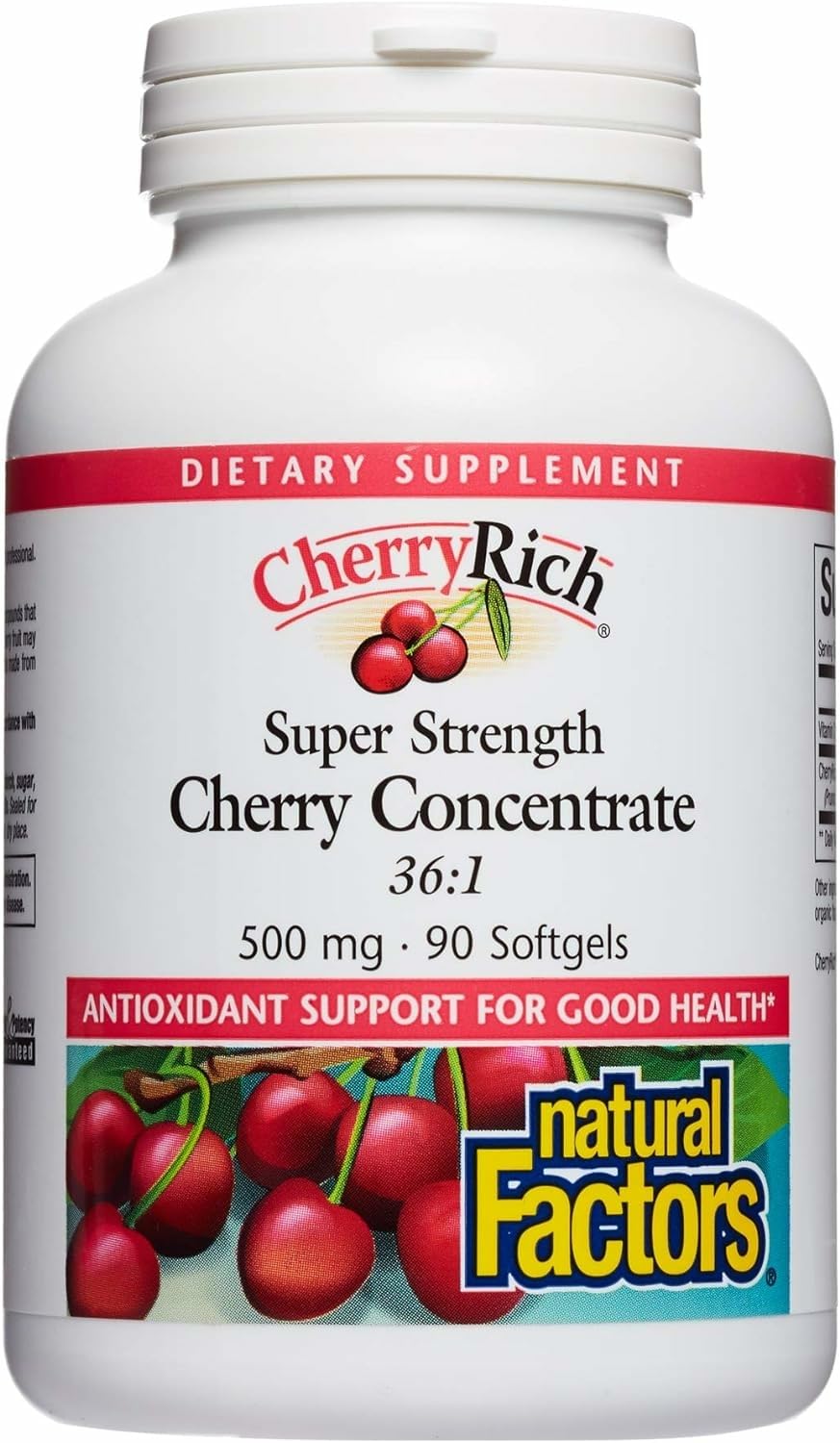 CherryRich by Natural Factors 90-softgel bottle package