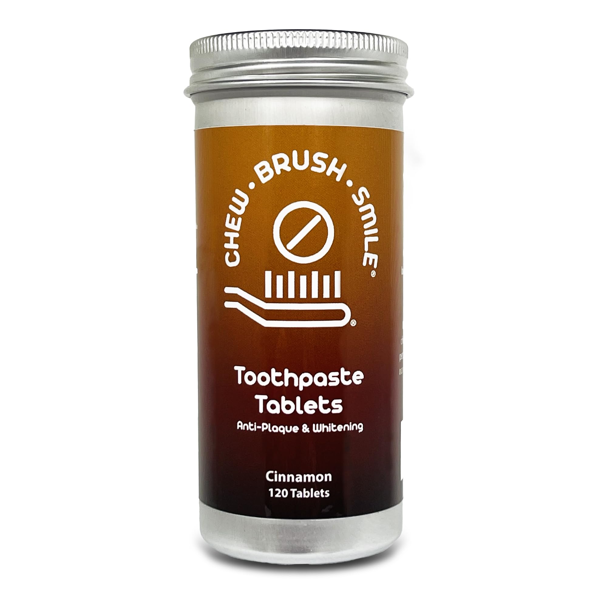 Chew Brush Smile toothpaste tablets Cinnamon – front view
