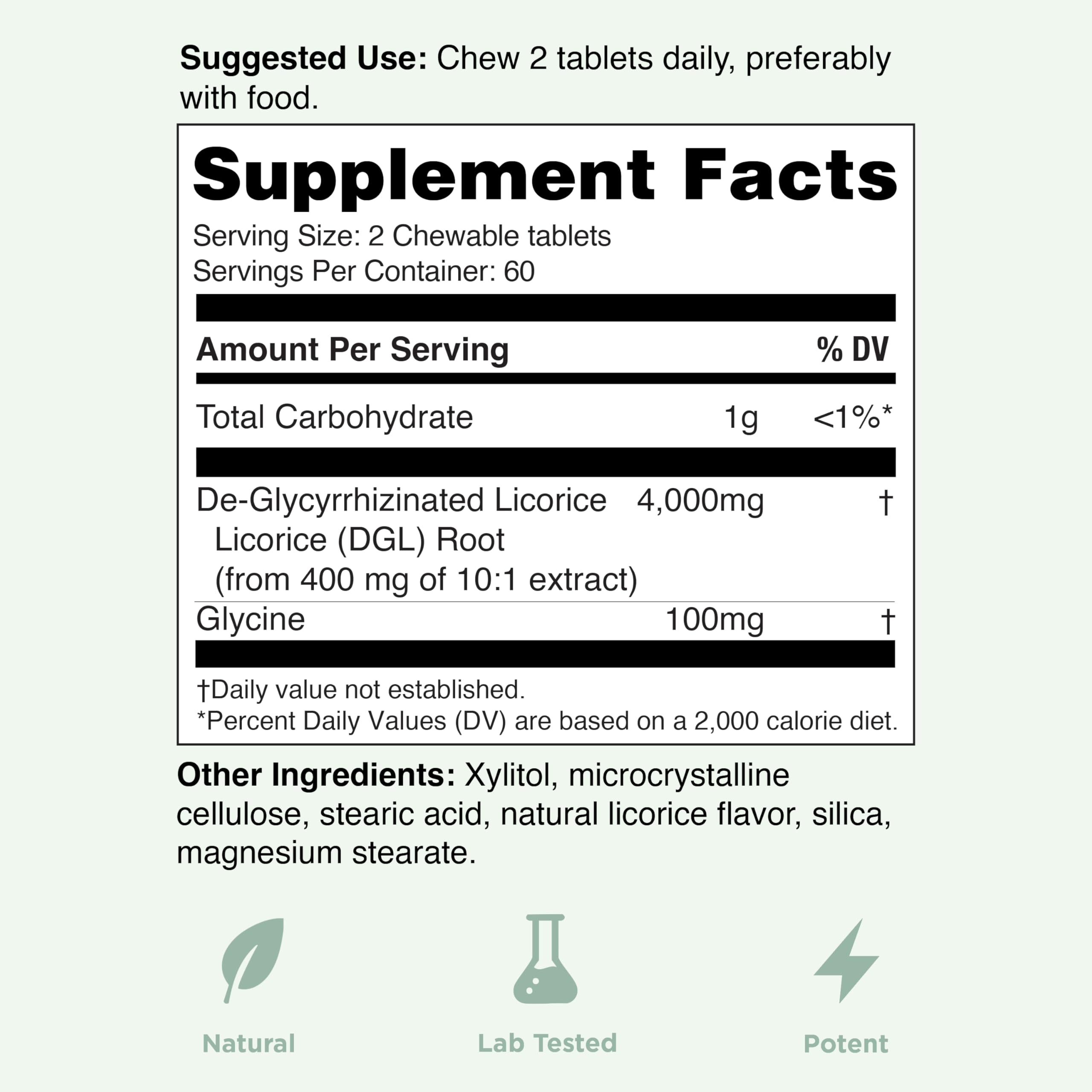 Digestive support features: acid control, gut health, stomach comfort