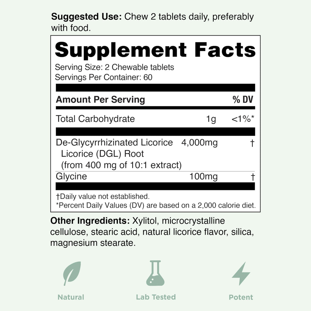 Digestive support features: acid control, gut health, stomach comfort