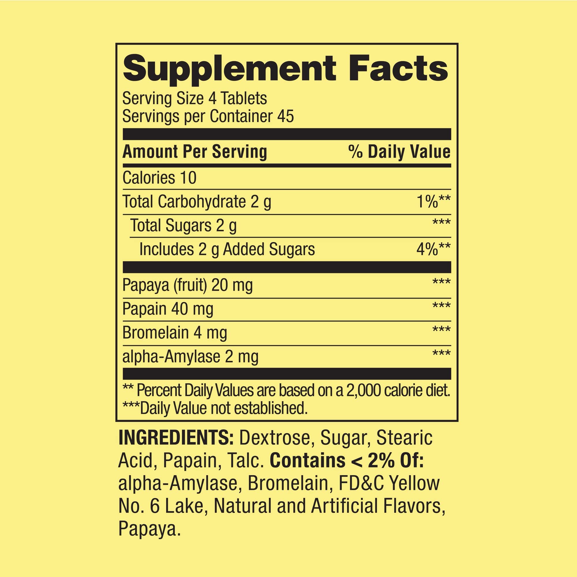 Chewable tablets for easy digestion support