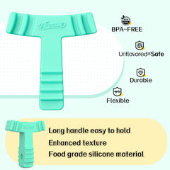 Close-up of medical-grade silicone aligner chewies