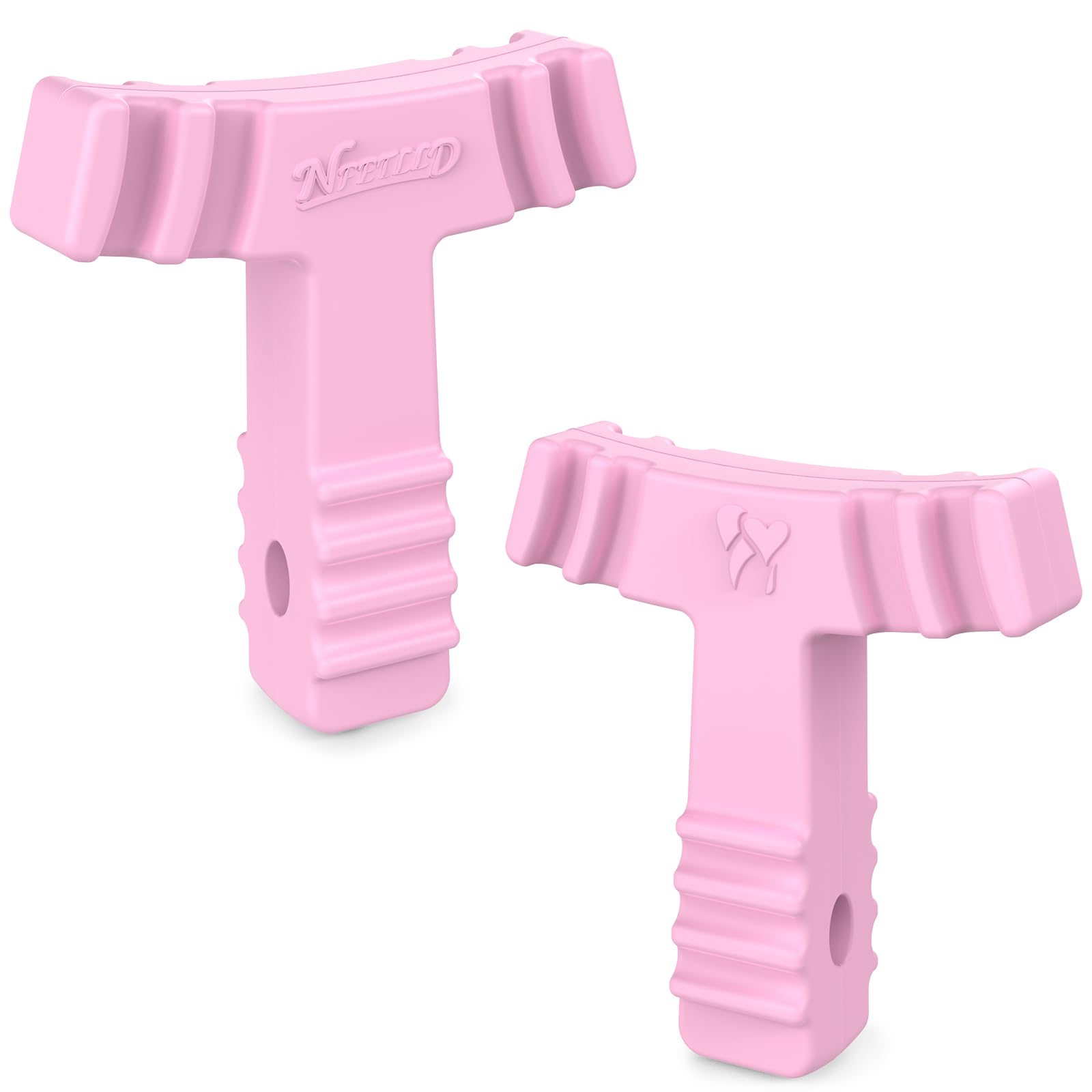 Pink Invisalign aligner chewies set of 2 with medical-grade silicone