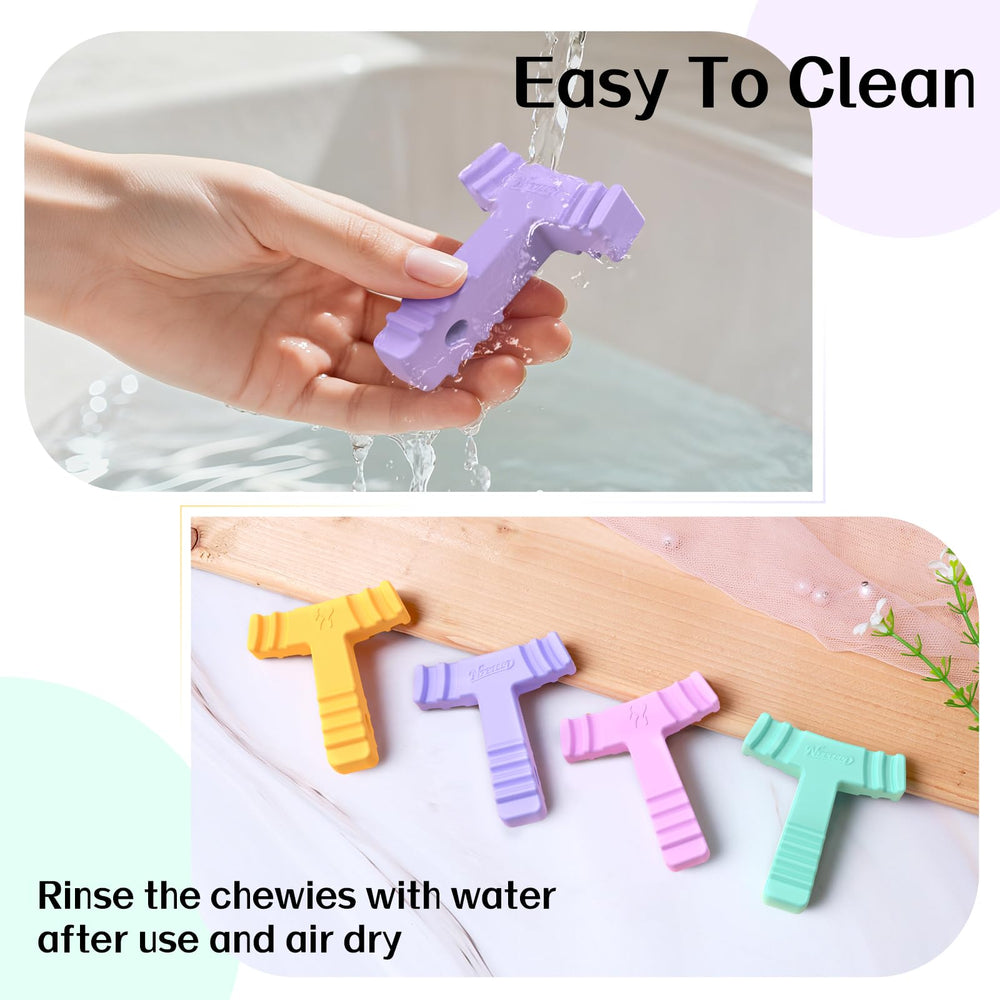4-pack multicolor silicone aligner chewies