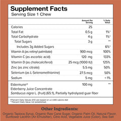 Close-up of Chewsy immune chews showing fruity texture