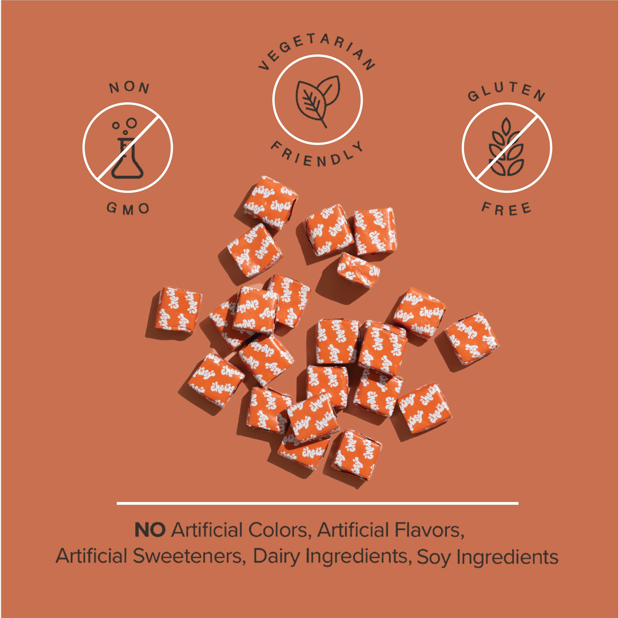 Each Chewsy chew is individually wrapped for hygiene