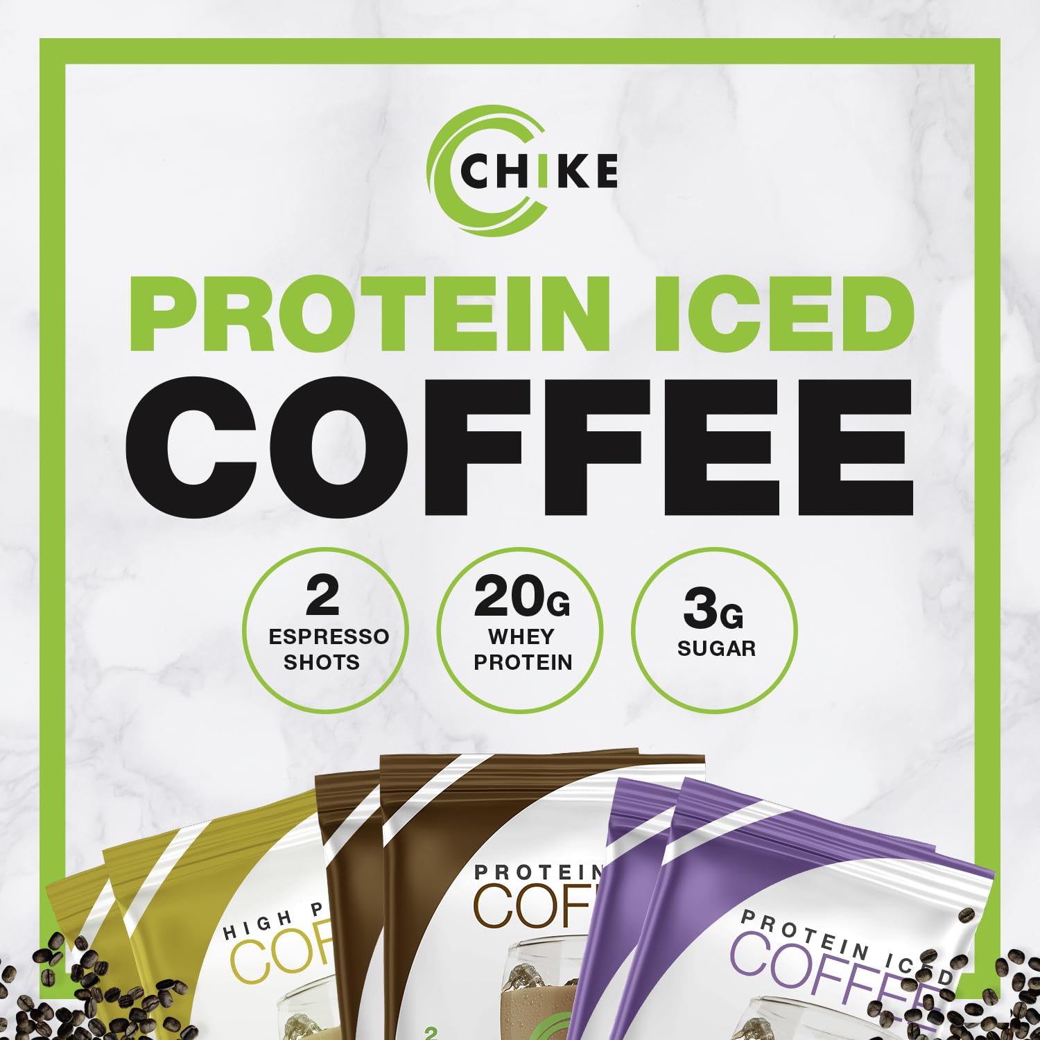 CHIKE iced coffee espresso pours showcase energy boost.