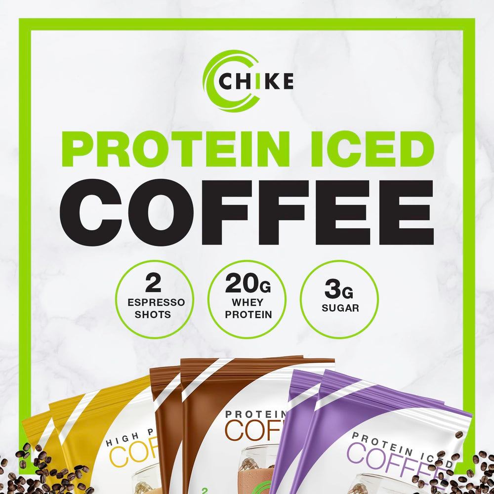 CHIKE iced coffee espresso pours showcase energy boost.