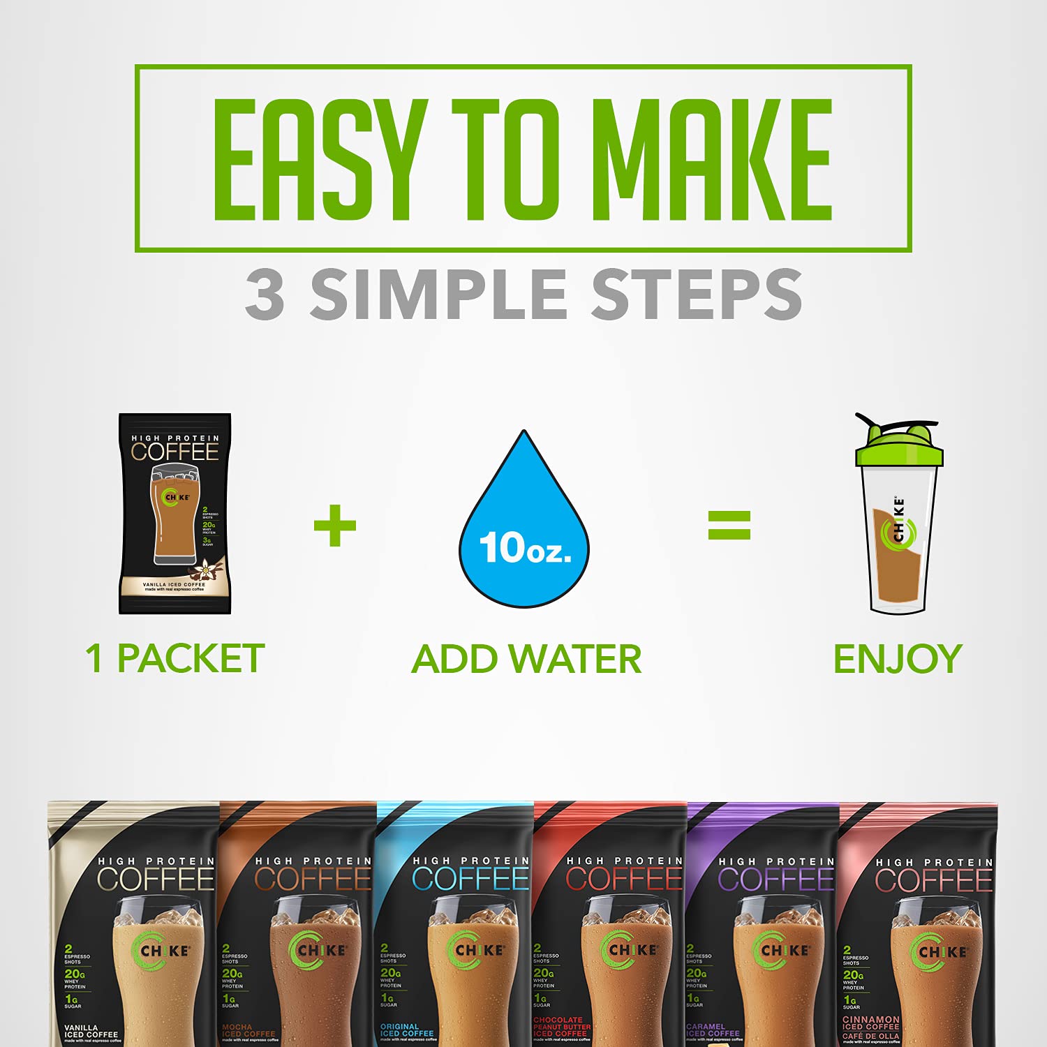Chike high protein iced coffee sampler pack — Caramel flavor