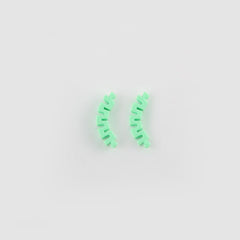 Green child eyeglass arm hinge with elastic silicone leg accessory - image 2