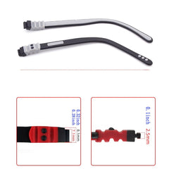 Close-up of ultra-soft silicone frame arms