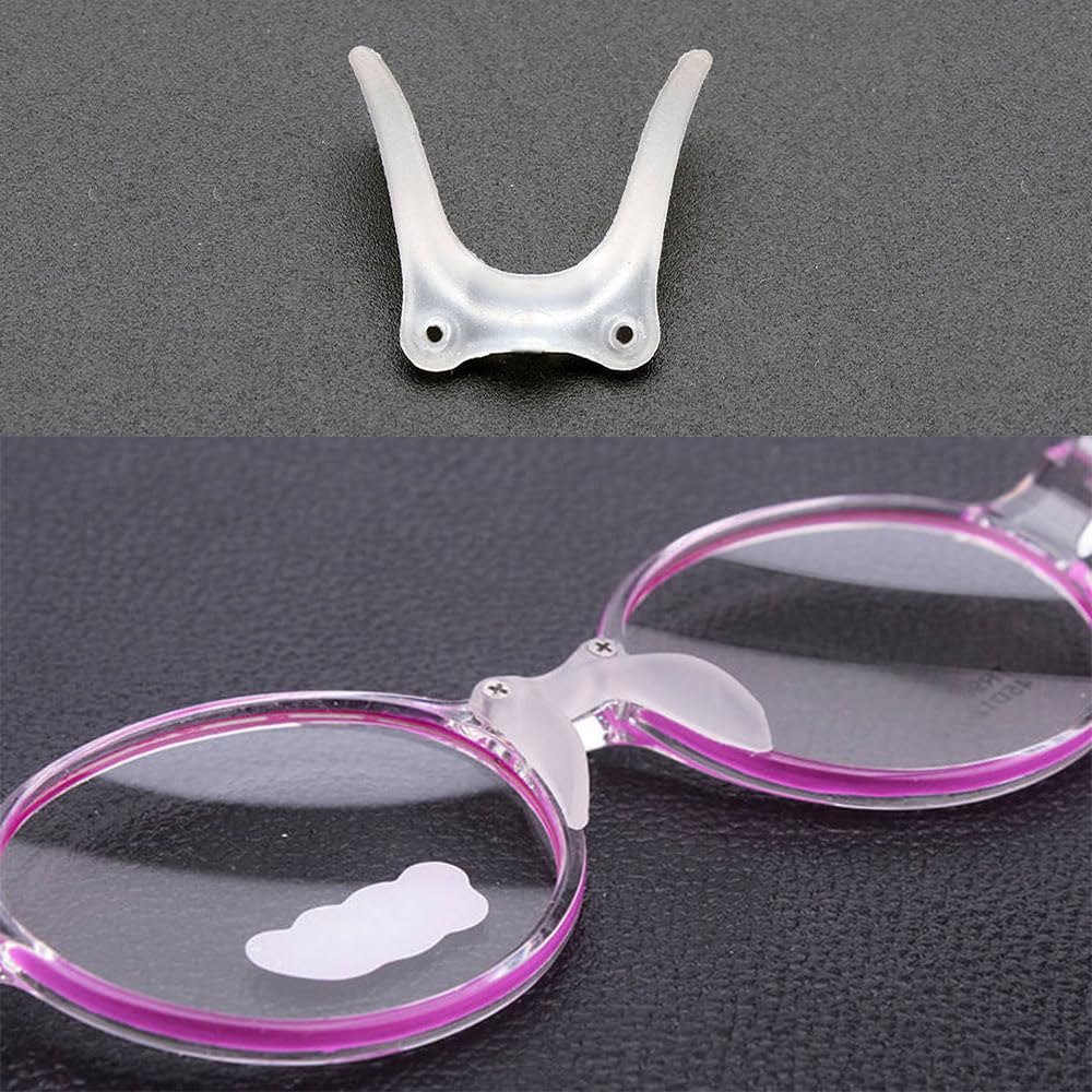 Soft silicone U-shape nose pads for kids' glasses