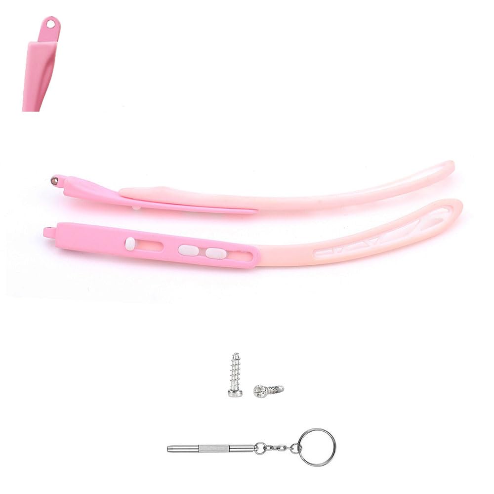 Pink silicone replacement leg for children's glasses with anti-slip design