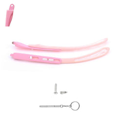 Pink silicone replacement leg for children's glasses with anti-slip design