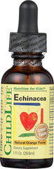 Front view of Child Life Echinacea 1 oz glass bottle