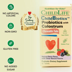 Chewable probiotic tablets in berry flavor for children