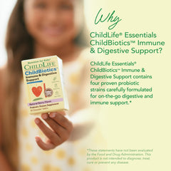 Nutrition facts and probiotic strains details for Childbiotics