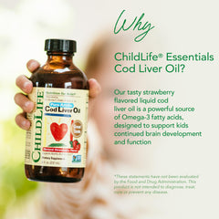 Spoonful of strawberry-flavored cod liver oil for kids