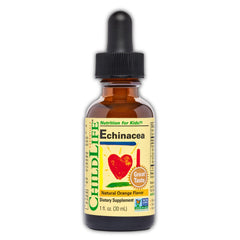 Bottle of ChildLife Essentials Echinacea for Kids with orange flavor