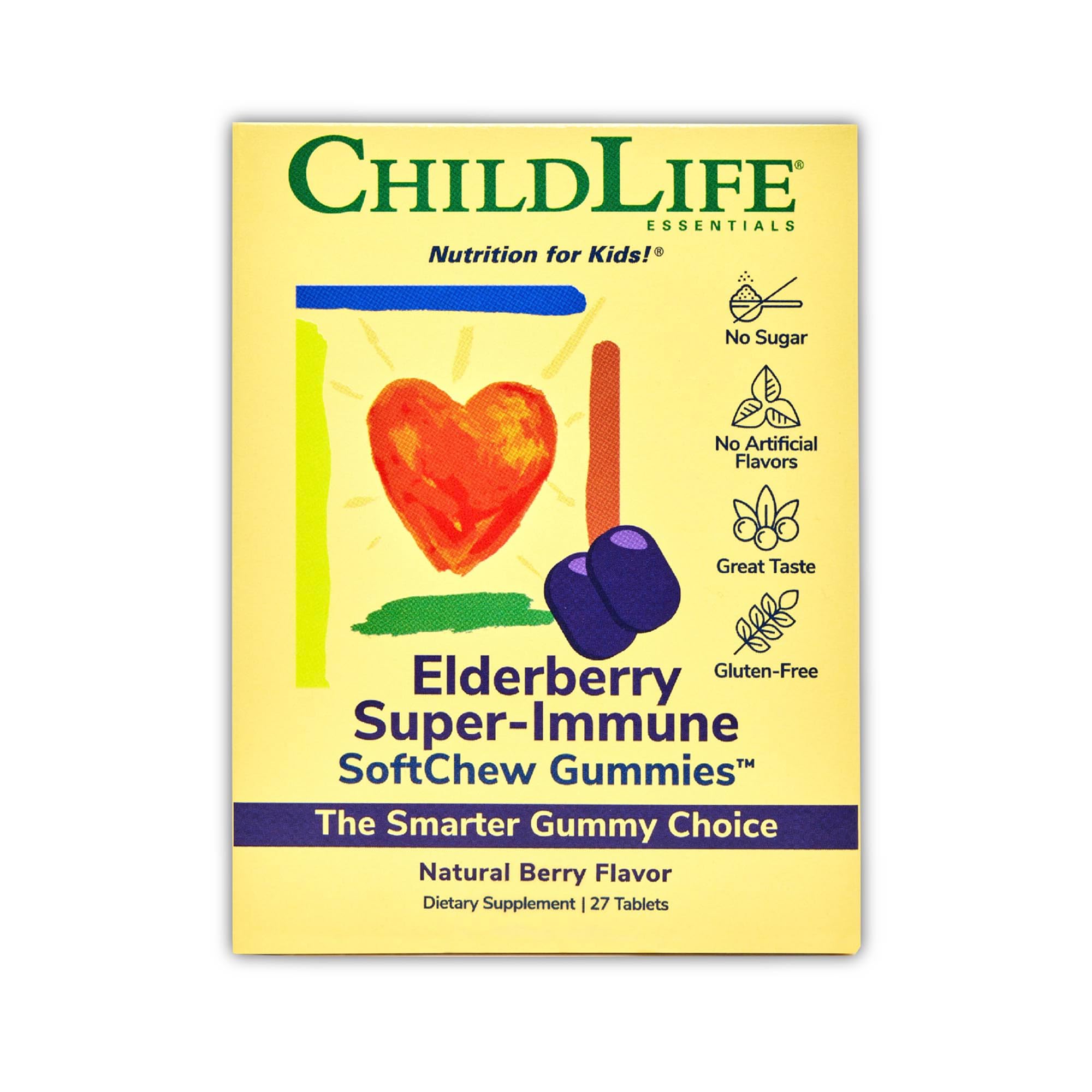 ChildLife Essentials Elderberry SoftChew Gummies bottle label