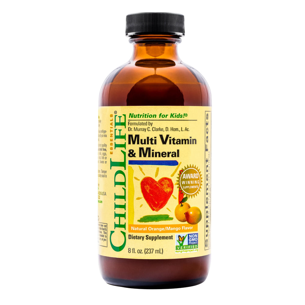 CHILDLIFE ESSENTIALS Kids Multivitamin bottle with Natural Orange and Mango flavor