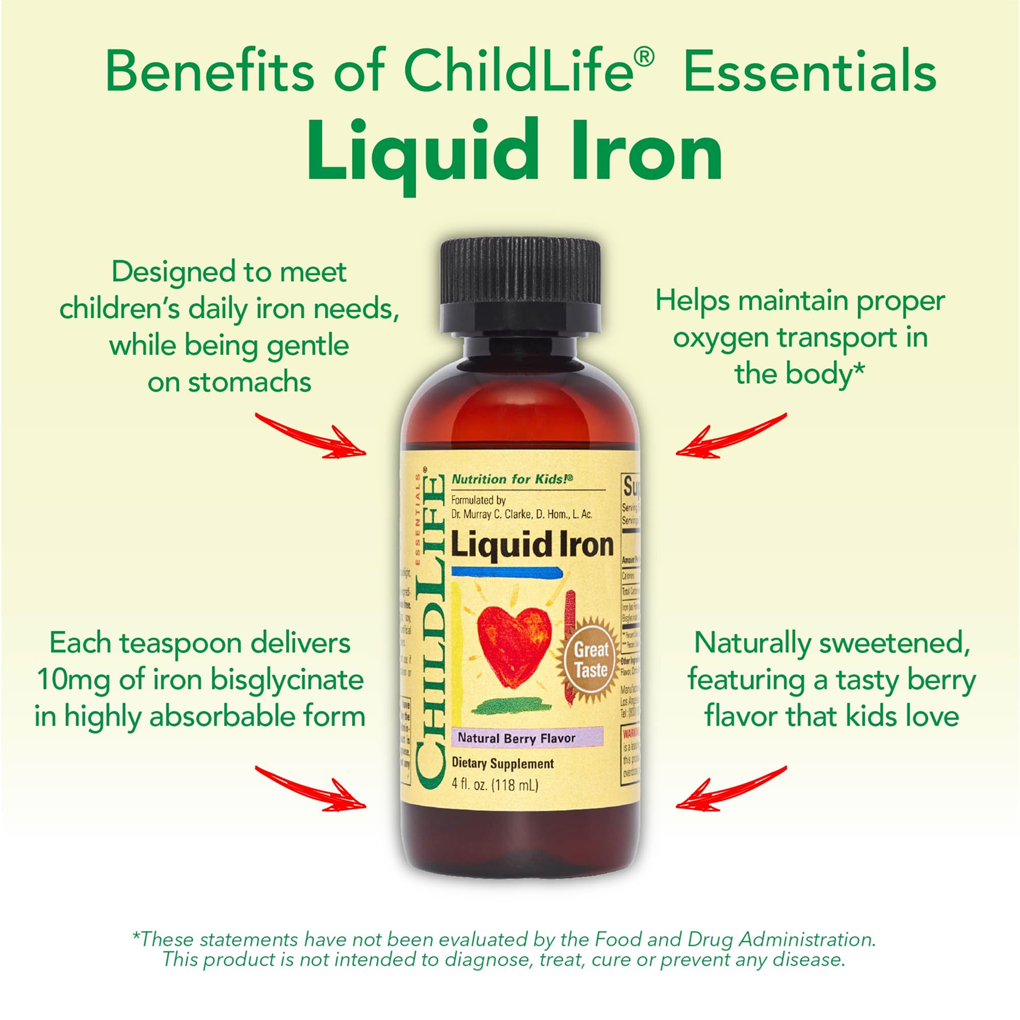 Infants and toddlers using liquid iron supplement