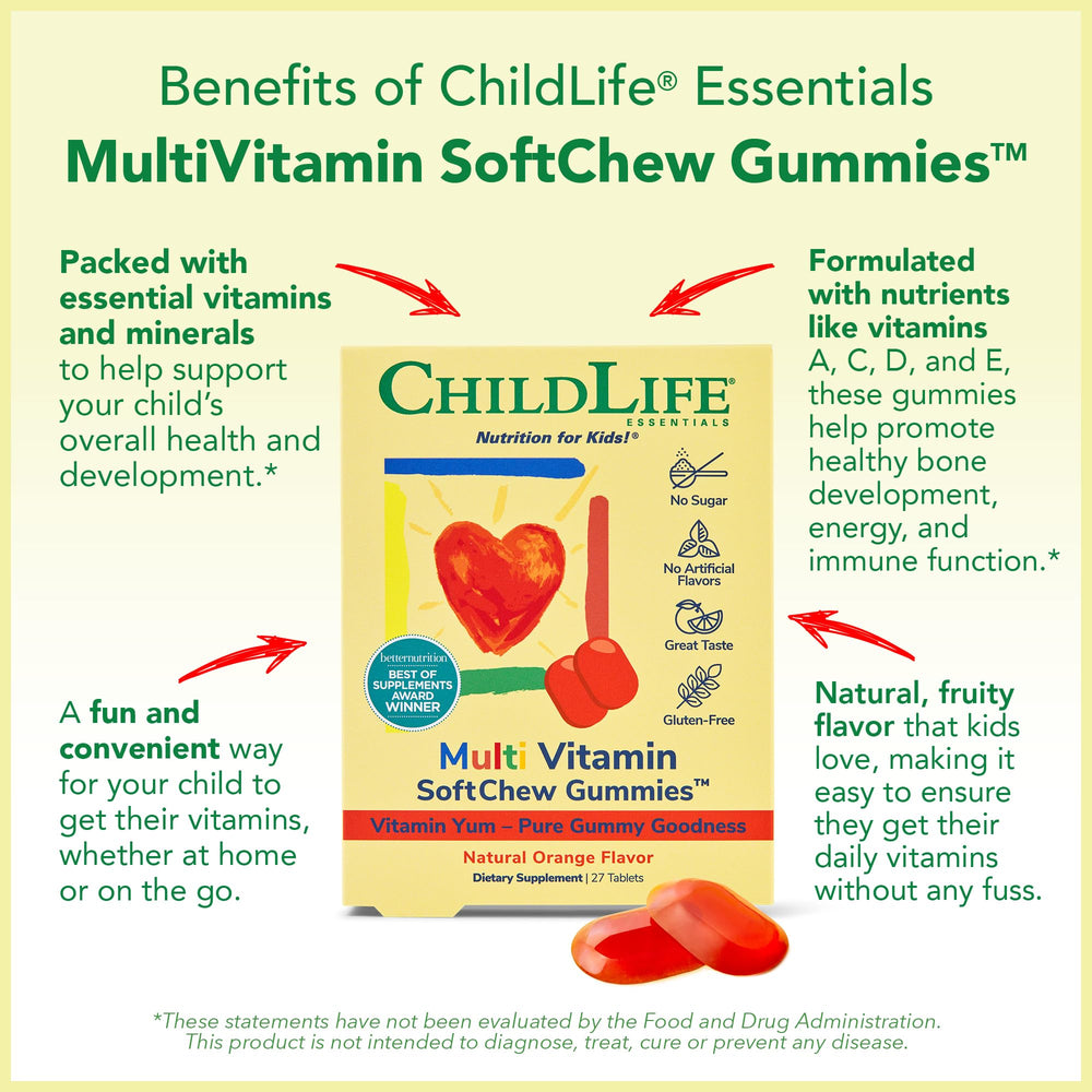 Daily dose of one gummy for kids vitamins