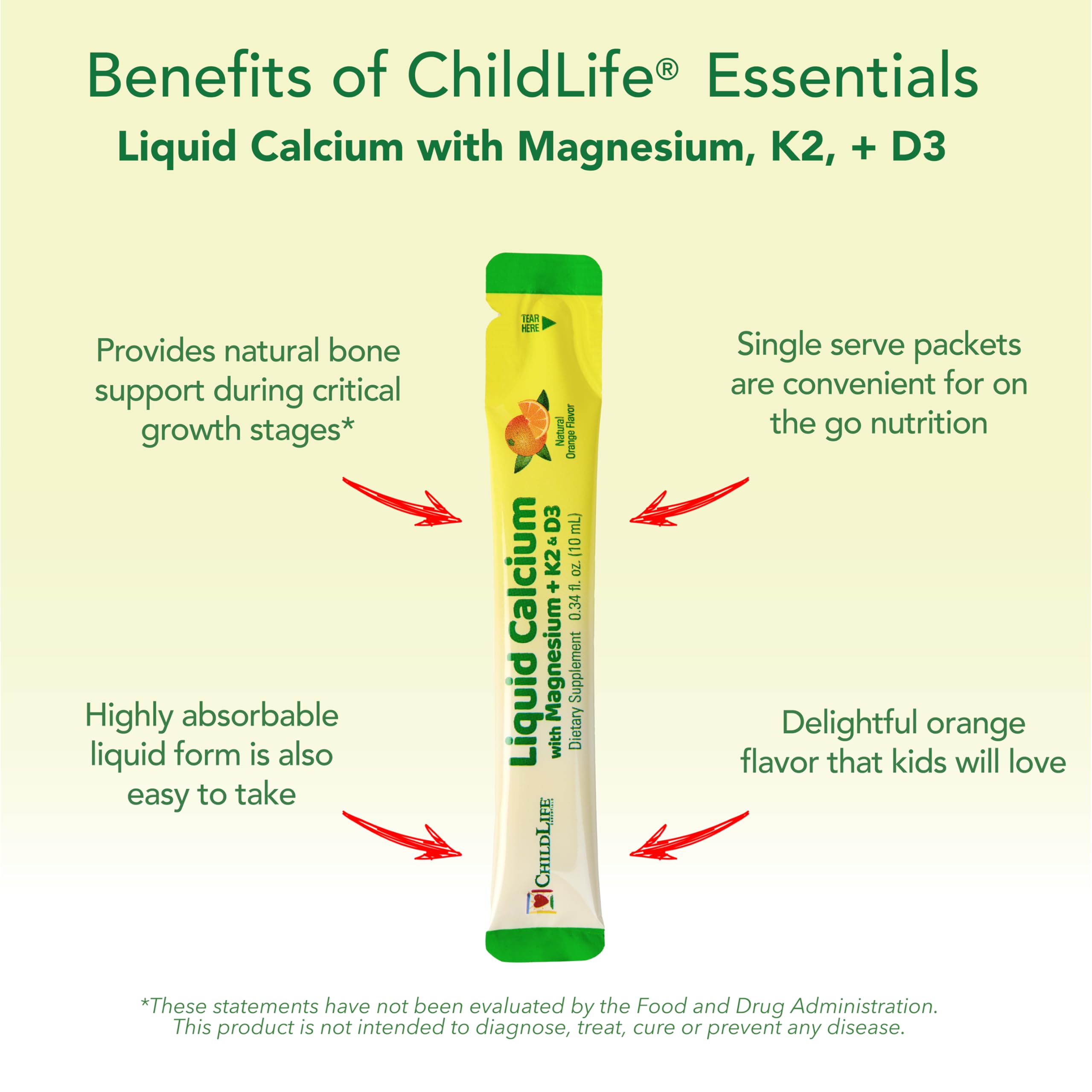 Ingredients panel with calcium, magnesium, Vitamin D3, and Vitamin K2