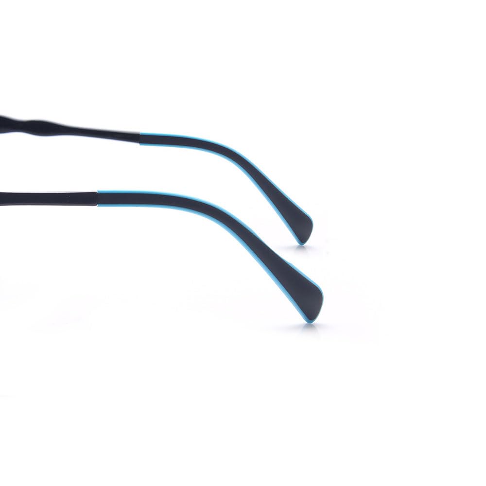 Ergonomic rubber end tips preventing glasses from slipping