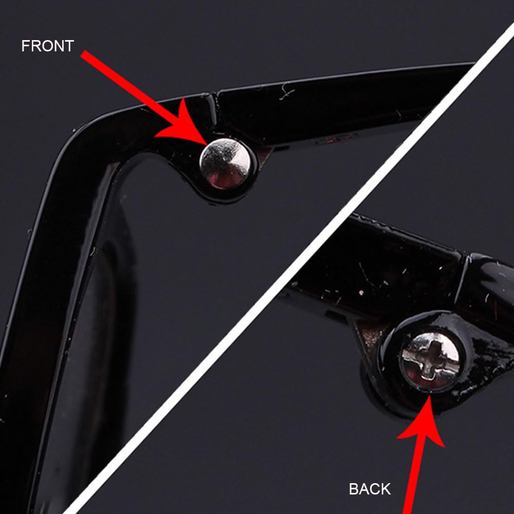 Square-frame children's eyeglass repair kit with screws