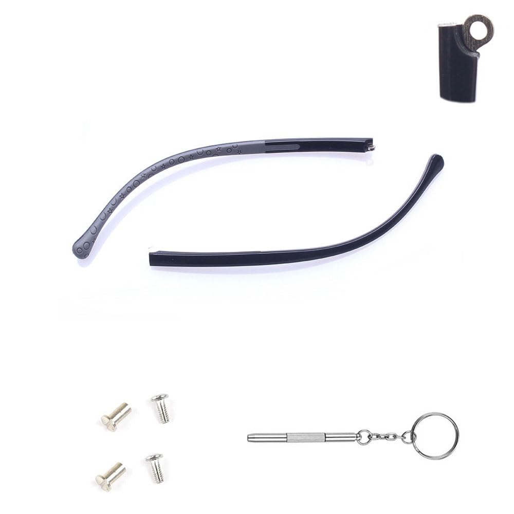 Children's glasses replacement arm in black and grey