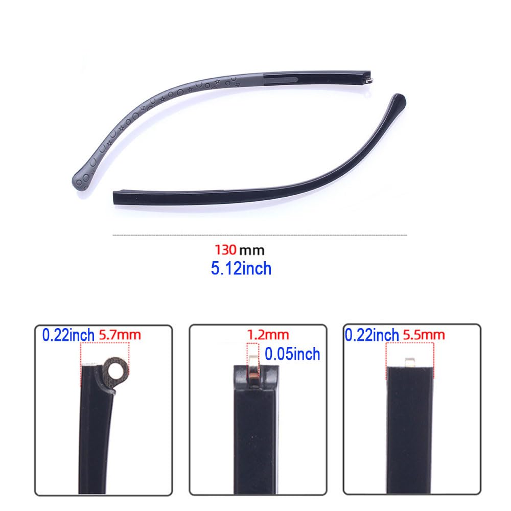 TR silicone replacement arm close-up for children's glasses