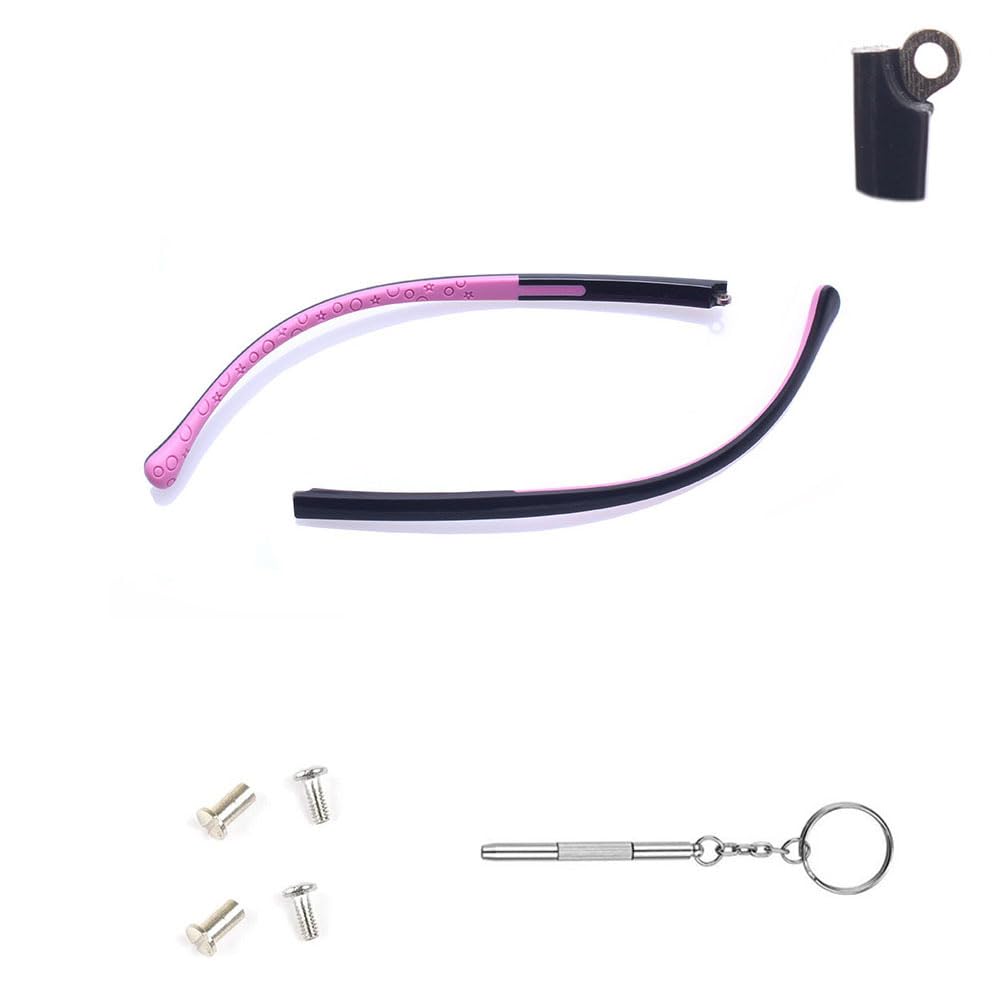 Replacement legs set for children's glasses in black and pink