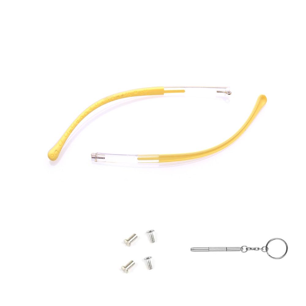 Replacement temple arms for children's glasses made of TR silicone in black and blue