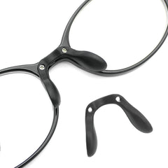 U-shaped saddle bridge silicone nose pad close-up