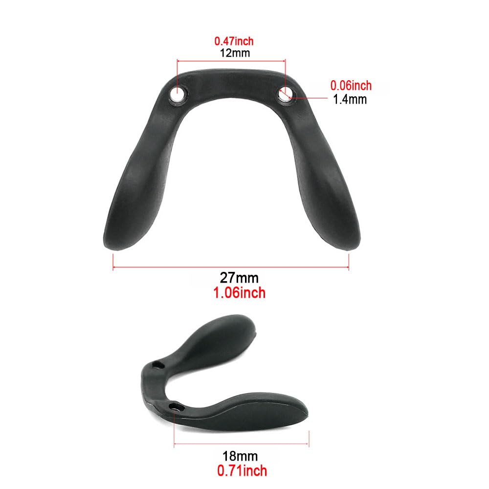 Nose pads mounted on glasses showing anti-slip design