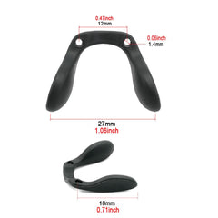 Nose pads mounted on glasses showing anti-slip design