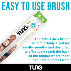 Child's tongue scrubber designed for kids