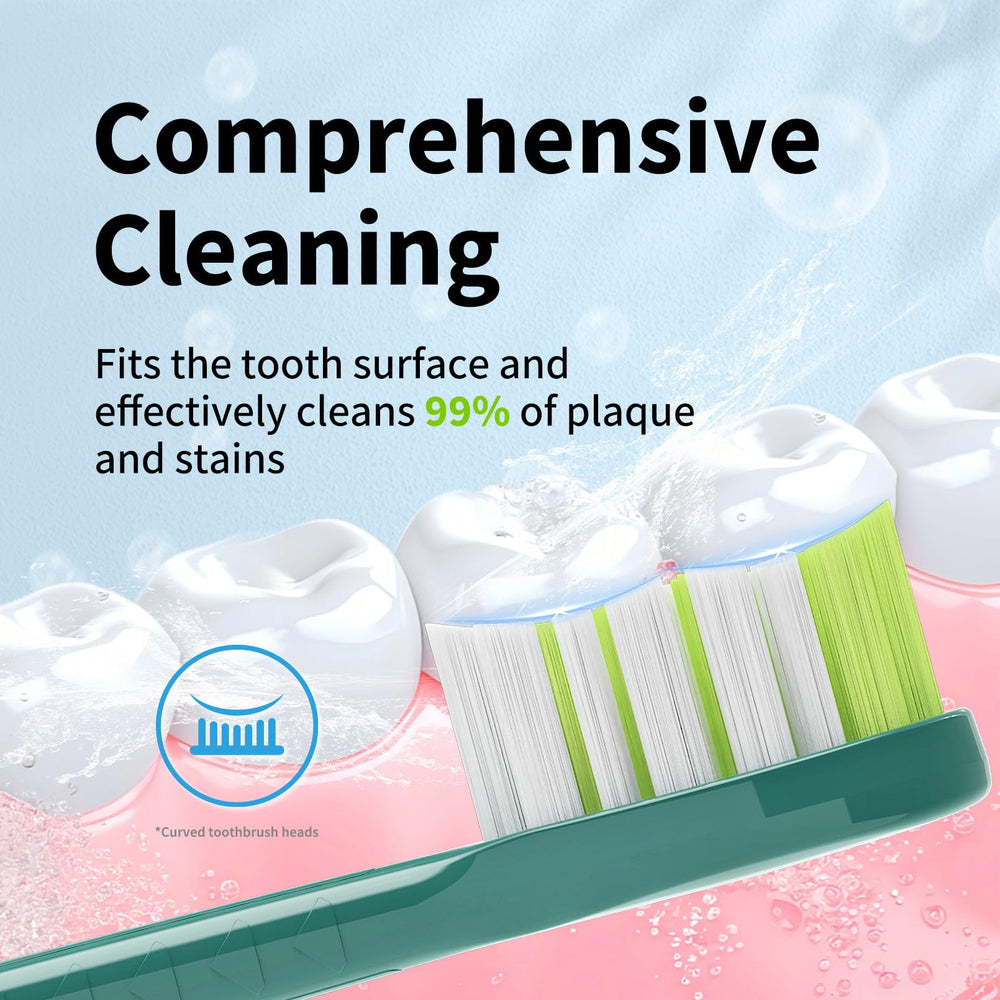 Chinystyle replacement toothbrush head compatible with Philips Sonicare HY1100 HY1200 in Sage, 10-pack - image 5