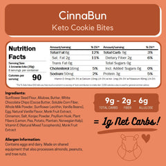 ChipMonk Cinnabun Keto Cookies Bites 2 Pack 16 Bites pack shot