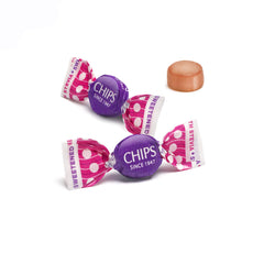 Close-up of CHIPS Black Currant Elderberry pastille texture