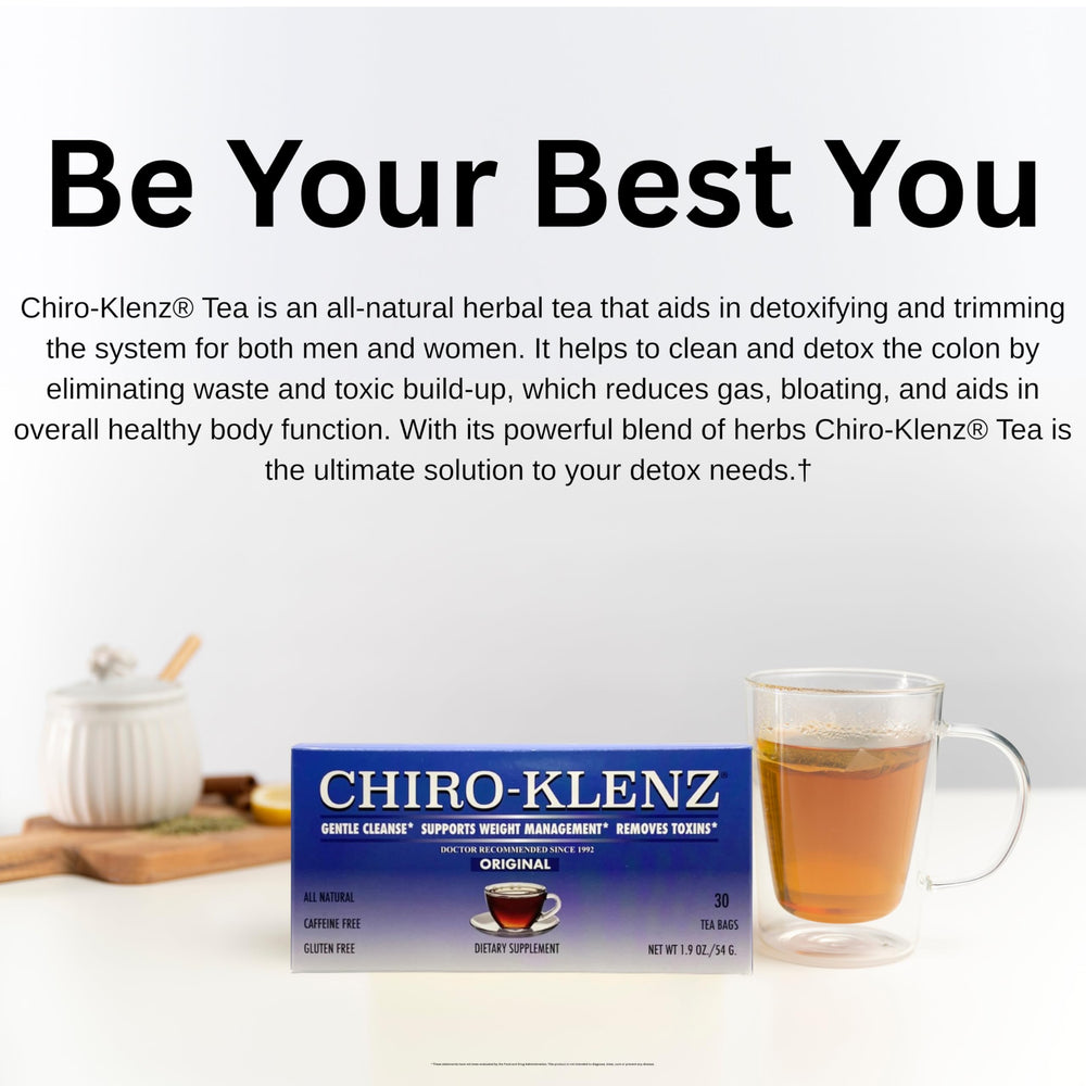 Chiro-Klenz Original tea served over ice highlights refreshing option