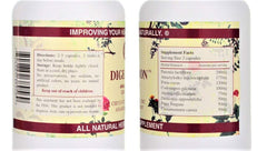 Illustration showing digestive enzymes supporting digestive health with Digestron