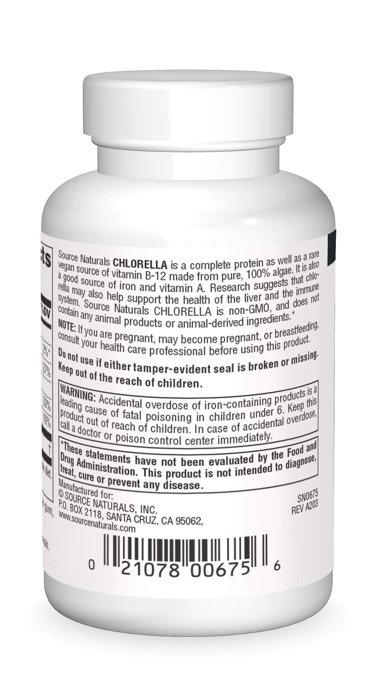 Chlorella tablets with plant-based vitamin B-12 (B-12 100)