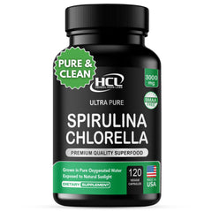 Packaging for chlorella spirulina capsules 3000 mg